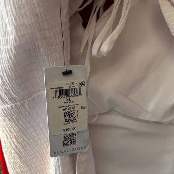 Guess Off-Shoulder White Mini Dress - Picture 6 of 7